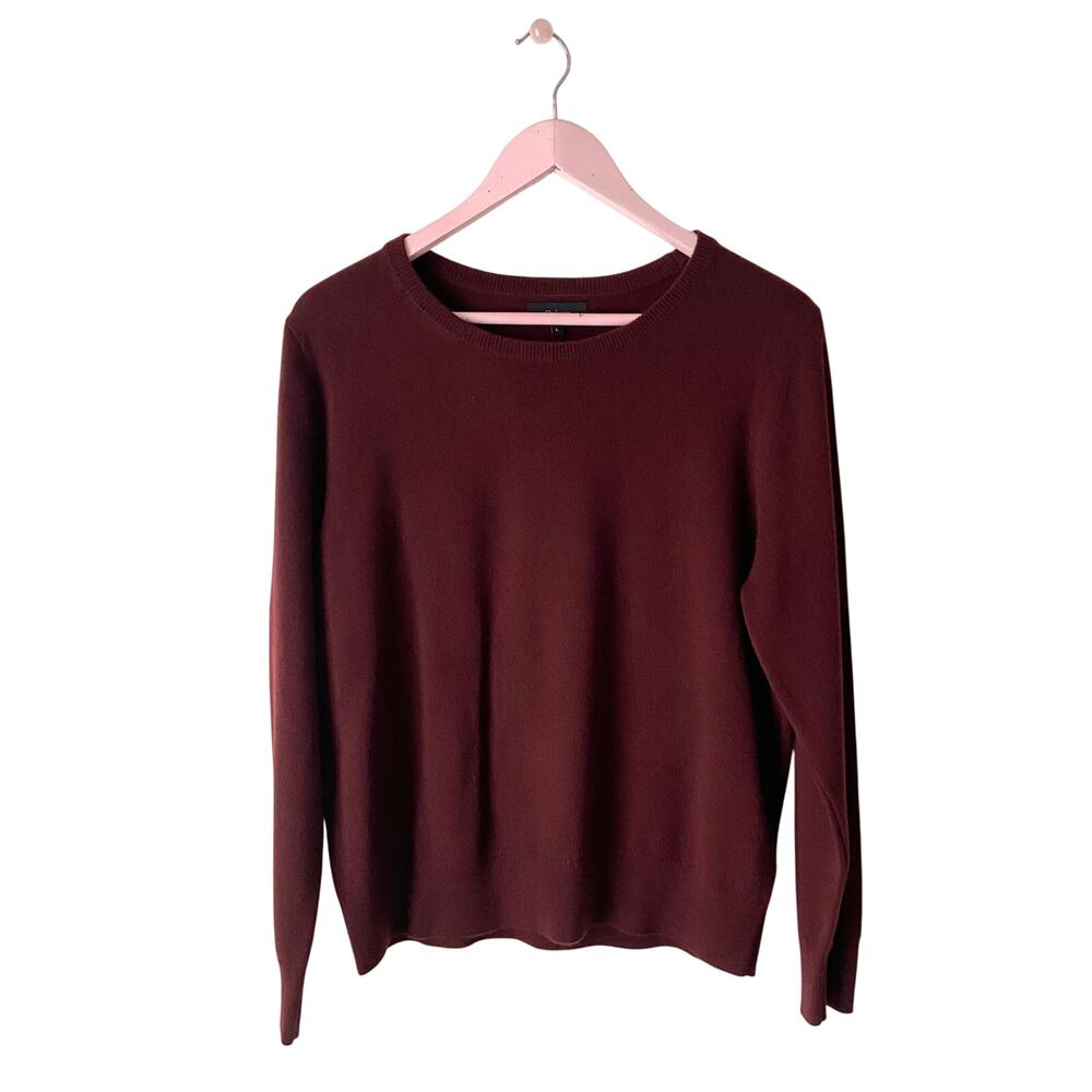 Quince Mongolian Cashmere Burgundy Sweater